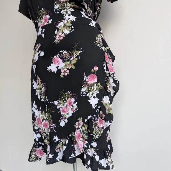 Floral Wrap Ruffle Dress - Picture 3 of 4